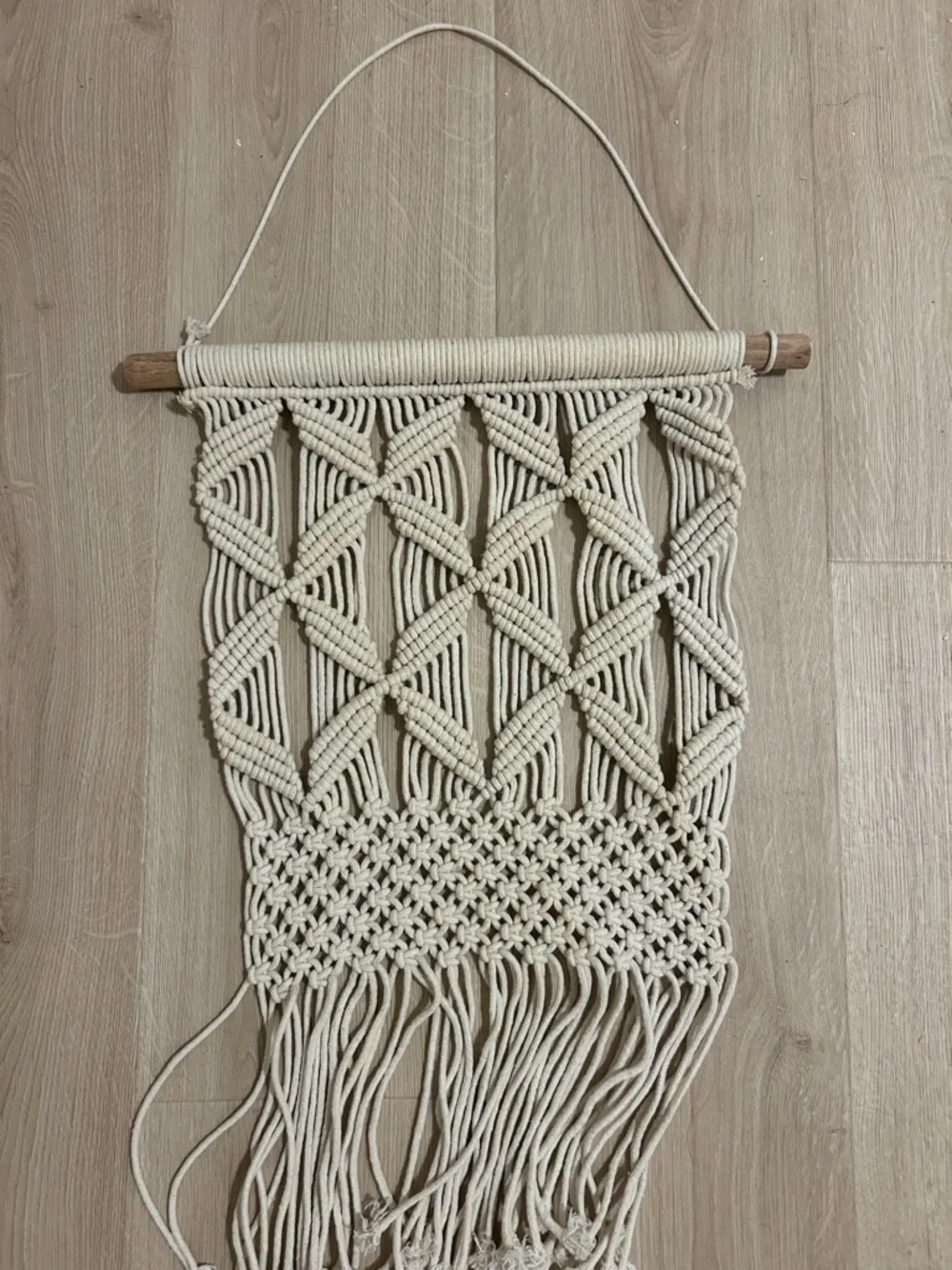 Handmade Macramé Wall Hanging - Cream Boho Decor